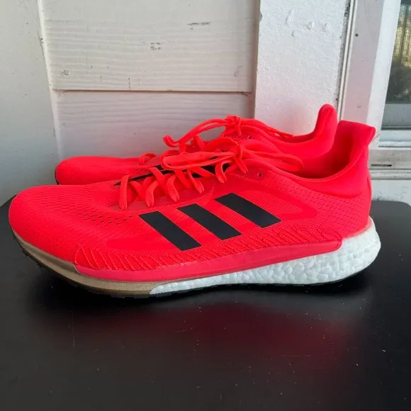 Adidas Men's Solar Glide 3 Signal Pink FV7255 Running Shoes Sneakers Size 11
