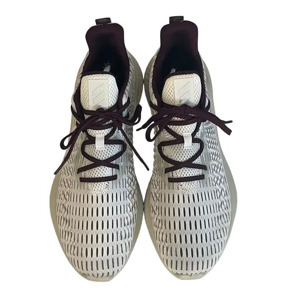 Adidas Men’s White Maroon Alphabounce  Athletic Sneakers Shoes Size 12