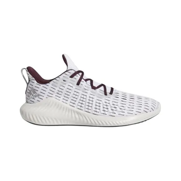 Adidas Men’s White Maroon Alphabounce  Athletic Sneakers Shoes Size 12
