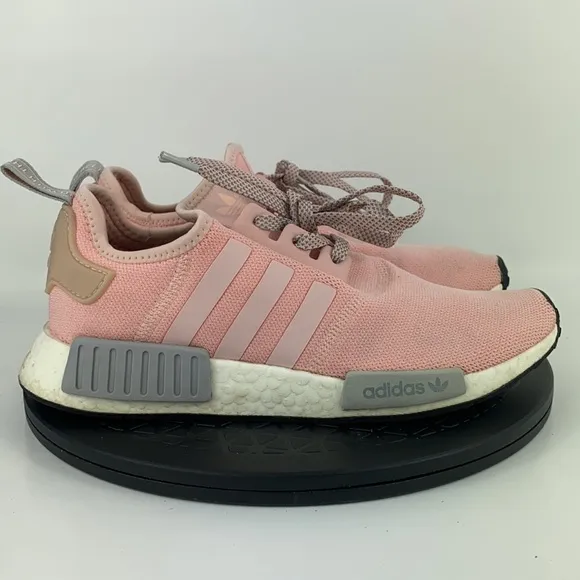 Adidas NMD R1 Boost Pink/Gray Athletic Running Shoes BY3059 Women's Size 9