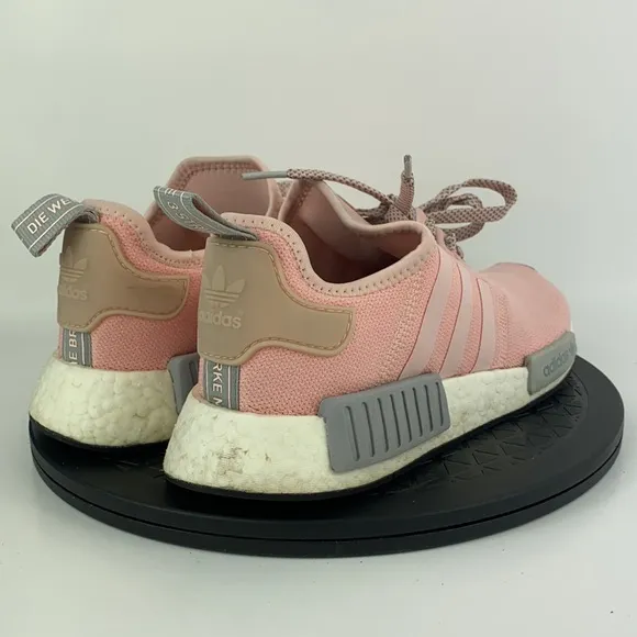 Adidas NMD R1 Boost Pink/Gray Athletic Running Shoes BY3059 Women's Size 9