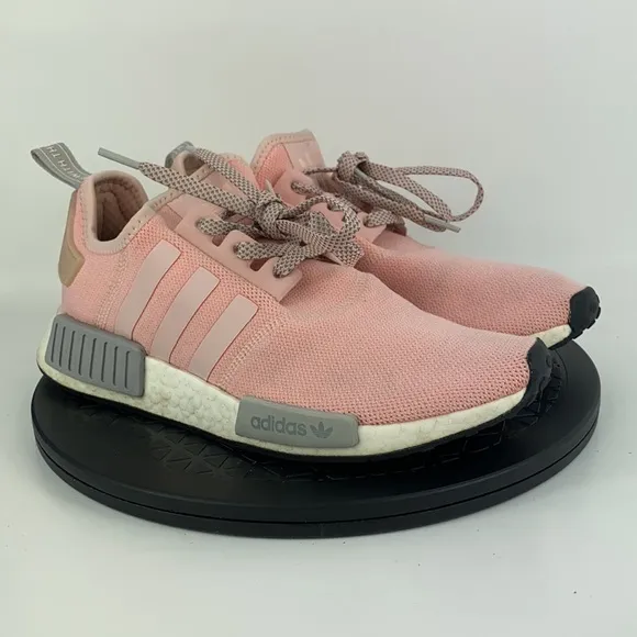Adidas NMD R1 Boost Pink/Gray Athletic Running Shoes BY3059 Women's Size 9