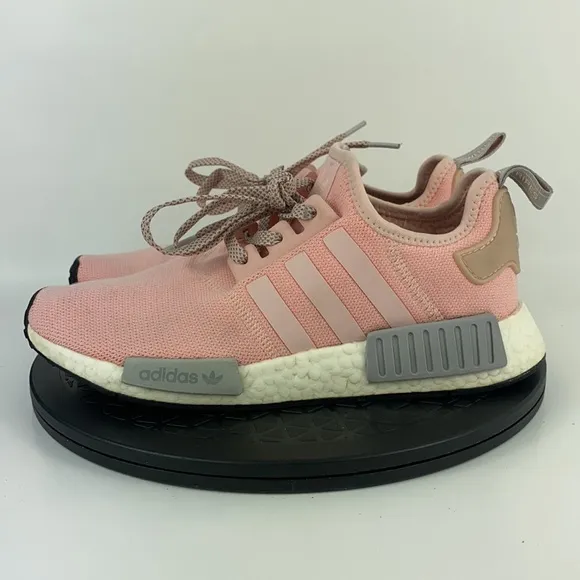 Adidas NMD R1 Boost Pink/Gray Athletic Running Shoes BY3059 Women's Size 9
