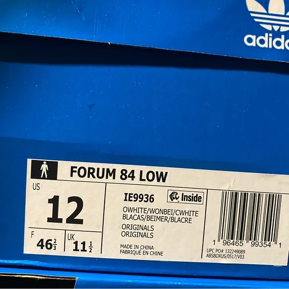 Adidas Originals Forum 84 Low Casual Shoes Cream IE9936 Men’s Size