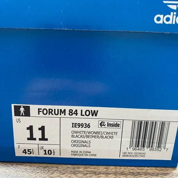 Adidas Originals Forum 84 Low Casual Shoes Cream IE9936 Men’s Size