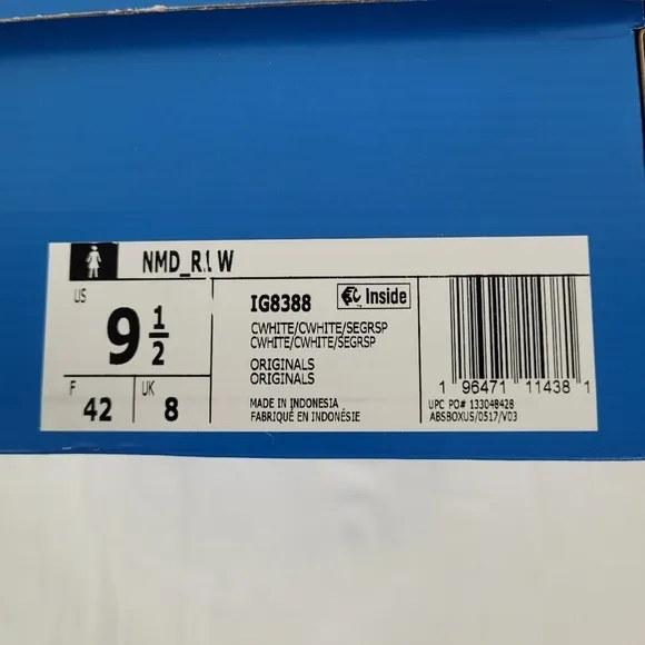 Adidas Originals NMD_R1 Women's White Green  Running Sneaker Shoes Sz 9.5 NIB