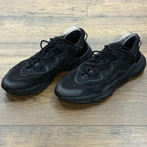 Adidas Ozweego Shoes Mens 13 Core Black Retro Futuristic Lace Up Sneaker Sports