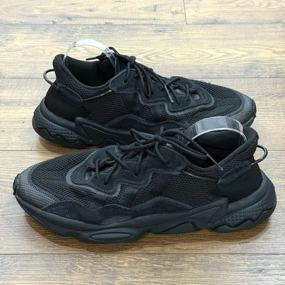 Adidas Ozweego Shoes Mens 13 Core Black Retro Futuristic Lace Up Sneaker Sports