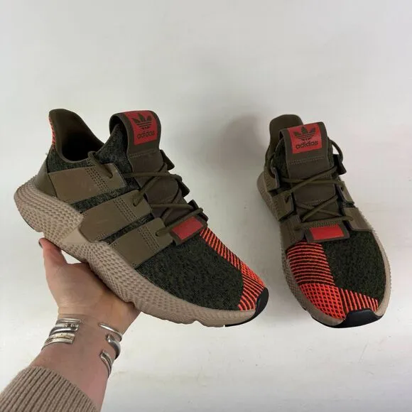 Adidas Prophere Trace Sneakers Mens 10 Olive Green Running Athletic Shoes CQ2127