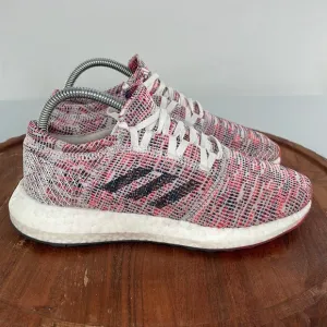 Adidas Pure Boost GO Running Shoes Womens 7 Sneakers Grey Red Purple