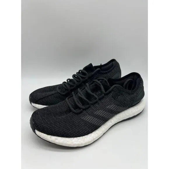 Adidas PureBoost Core Black White Athletic Running Shoes BA8899 Mens Size 8🛒