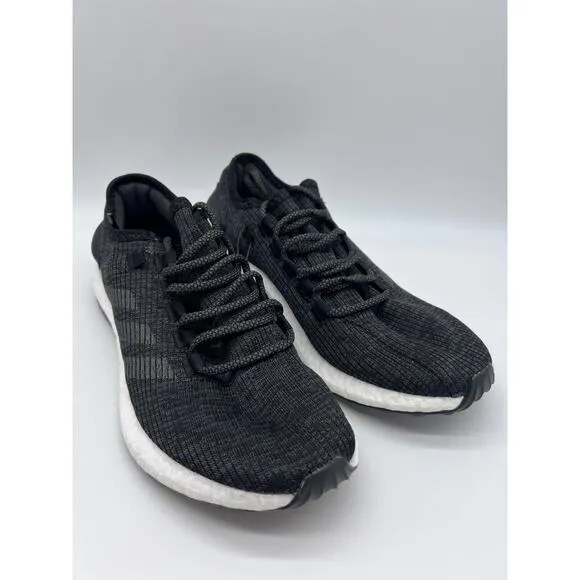 Adidas PureBoost Core Black White Athletic Running Shoes BA8899 Mens Size 8🛒