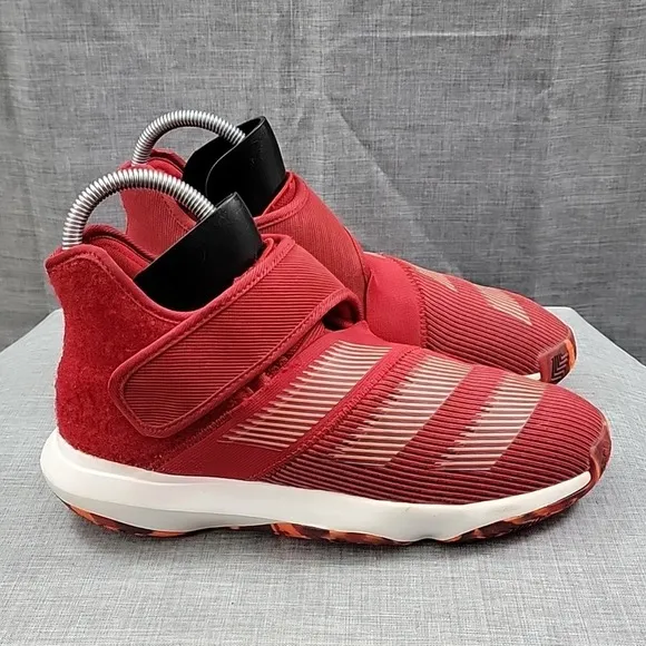 Adidas Red Harden B/E 3 EF3602 Strap Mid Top Basketball Shoes SZ 7