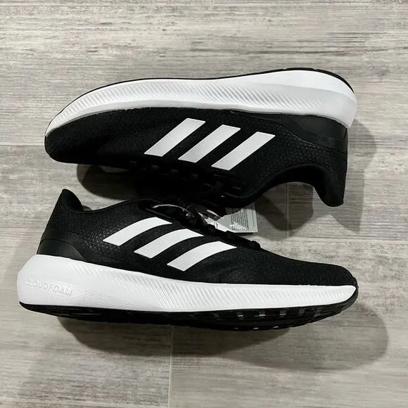 Adidas RunFalcon 3.0 Athletic Running Shoes Black White HQ3790 Men's Size 11.5‎