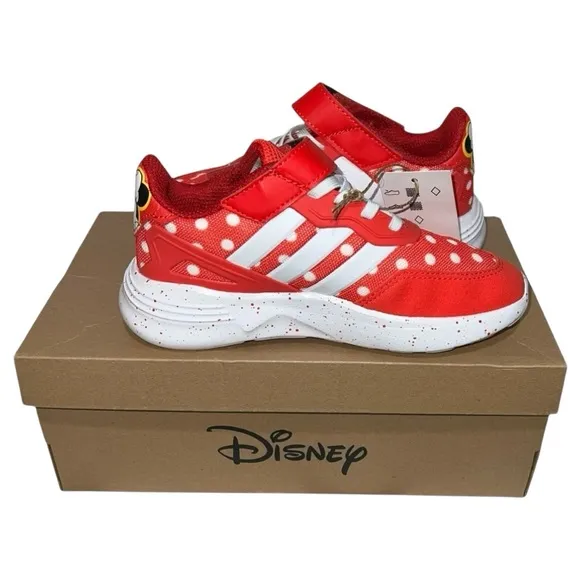Adidas Shoes Kids Size 12K Red White Disney Nebzed Minnie El K Running
