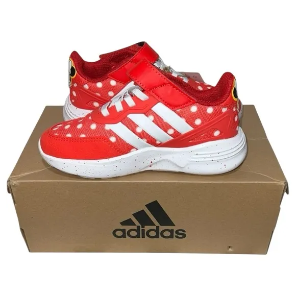 Adidas Shoes Kids Size 12K Red White Disney Nebzed Minnie El K Running
