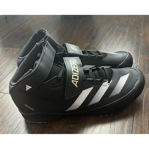 Adidas Shoes Mens Size 10.5 Adizero Javelin Running Spikes Cleats Black IF1162