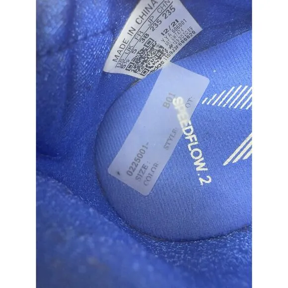 Adidas Size 5.5 X Speedflow.2 FG Soccer Cleats White Blue GW7474