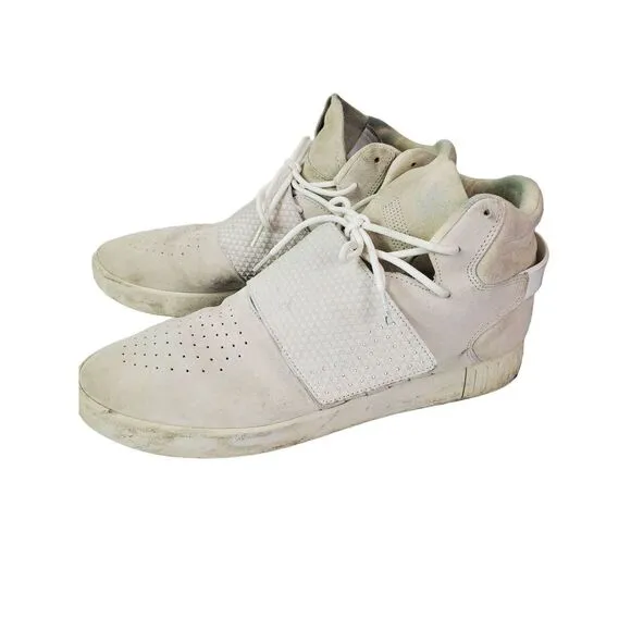 Adidas Tubular Invader Mens White Basketball‎ Sneakers 13