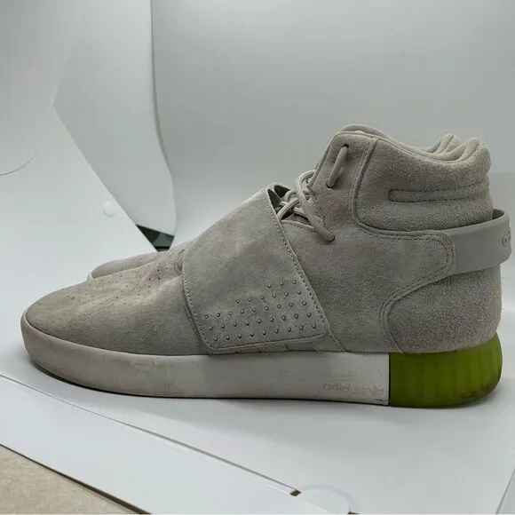 Adidas Tubular Invader Strap gray suede shoes size 10.5 men’s sneakers