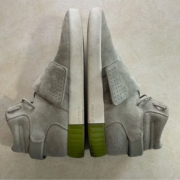 Adidas Tubular Invader Strap gray suede shoes size 10.5 men’s sneakers