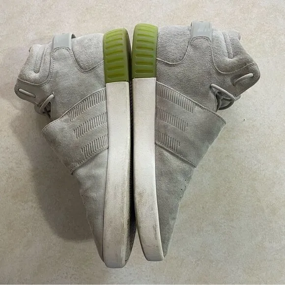 Adidas Tubular Invader Strap gray suede shoes size 10.5 men’s sneakers