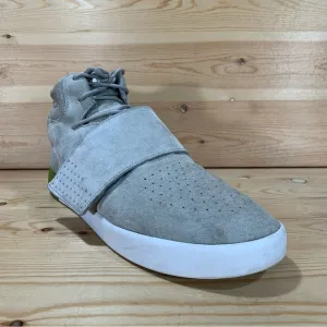 Adidas Tubular Invader Strap Shoes# BB5040Suede Upper Men’s 11.5 Grey Sesame