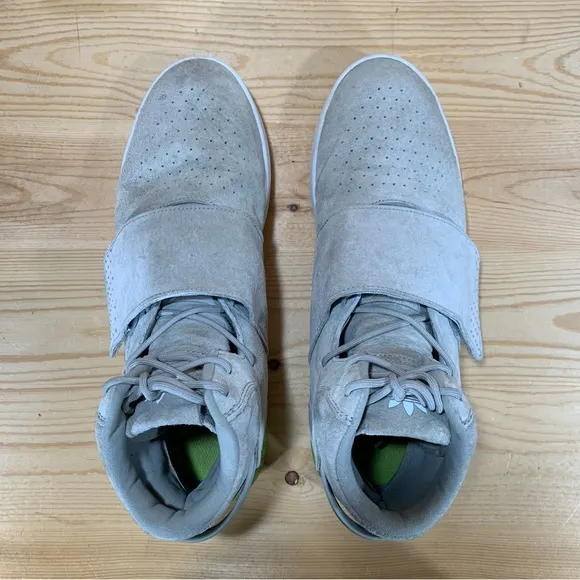 Adidas Tubular Invader Strap Shoes# BB5040Suede Upper Men’s 11.5 Grey Sesame