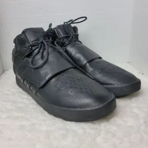 Adidas Tubular Invader Strap Men Size 12 Shoes Black Leather Sneakers BW0871