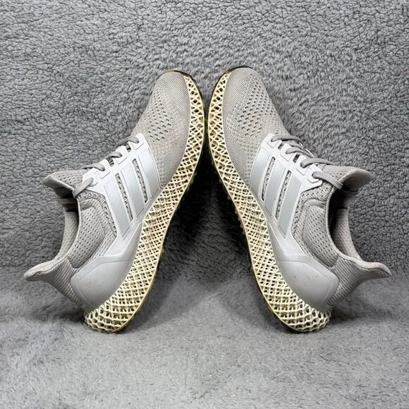 Adidas Ultra 4D Mens Size 10 Running Shoes Sneakers Gray Gold Metallic IG2260