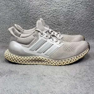 Adidas Ultra 4D Mens Size 10 Running Shoes Sneakers Gray Gold Metallic IG2260