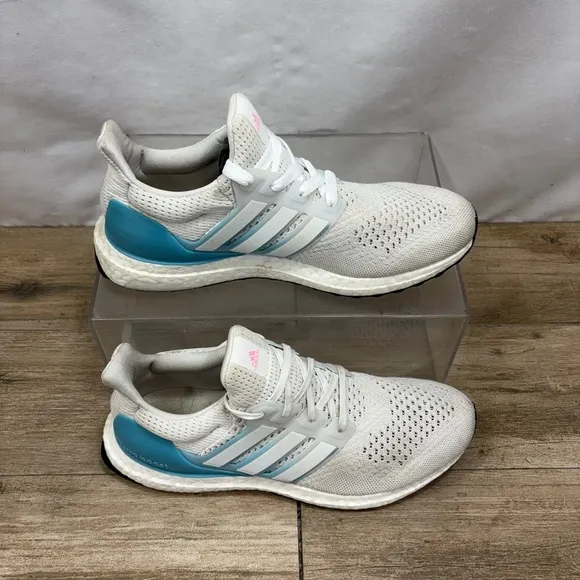 Adidas Ultraboost 1.0 Shoes Women’s Size 9.5 Running Crystal White Blue