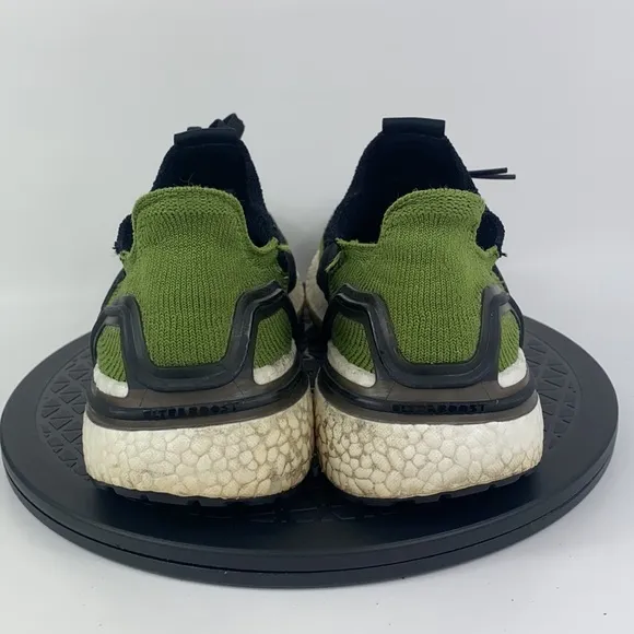 Adidas Ultraboost 19 Tech Green/Black Running Shoes G27511 Men's Size 9.5