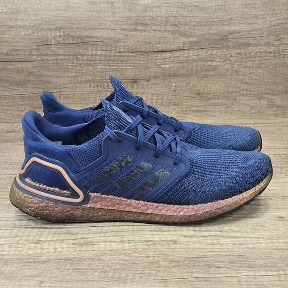 Adidas UltraBoost 20 Men's Size 11 Blue Metallic Copper Running Shoes (FV4394)