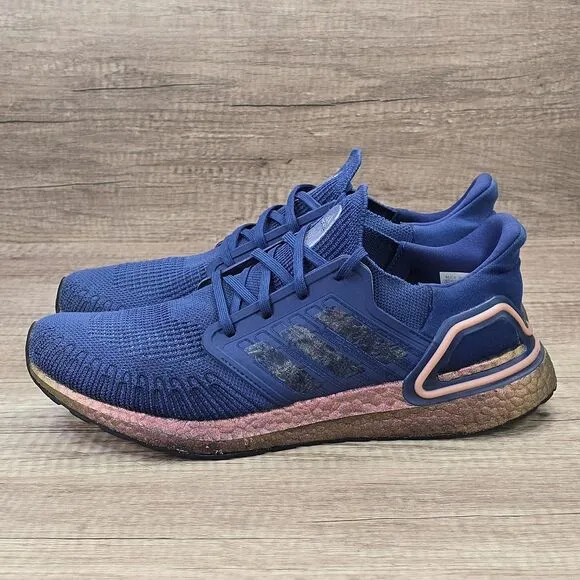 Adidas UltraBoost 20 Men's Size 11 Blue Metallic Copper Running Shoes (FV4394)