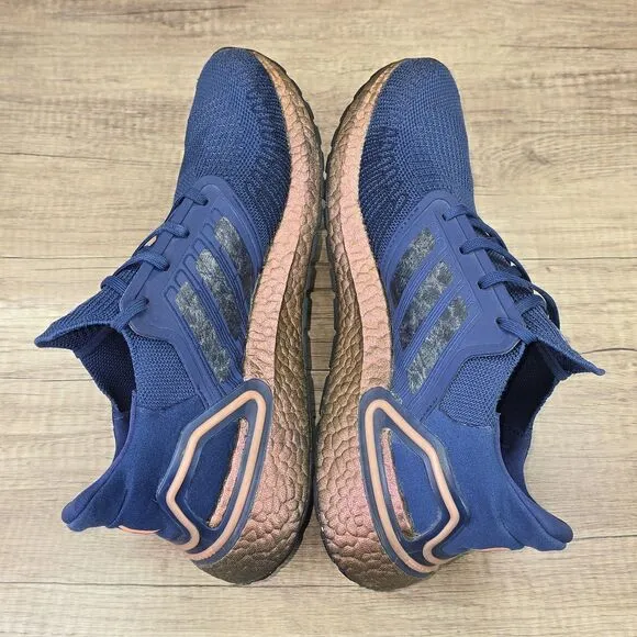 Adidas UltraBoost 20 Men's Size 11 Blue Metallic Copper Running Shoes (FV4394)