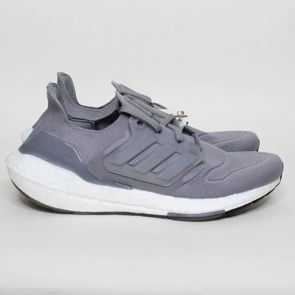 adidas Ultraboost 22 Gray White Running Shoes Sneakers GX5460 Men’s Size 9.5 New