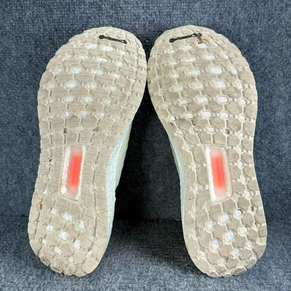 Adidas Ultraboost 19 Shoes Womens 11.5 White Orange Glow Athletic Running