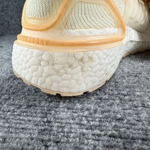 Adidas Ultraboost 19 Shoes Womens 11.5 White Orange Glow Athletic Running
