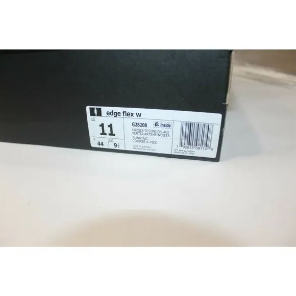 Adidas Women's Edge Flex Running Shoes Grey / Tech Silver Metallic Black SZ 11M