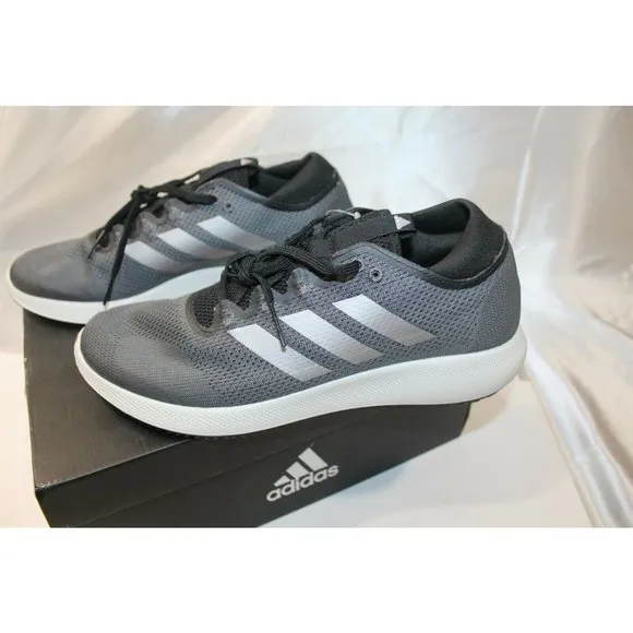 Adidas Women's Edge Flex Running Shoes Grey / Tech Silver Metallic Black SZ 11M