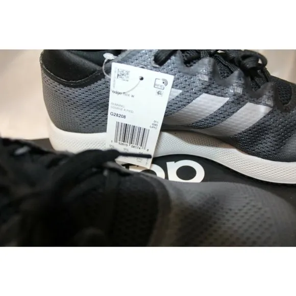 Adidas Women's Edge Flex Running Shoes Grey / Tech Silver Metallic Black SZ 11M