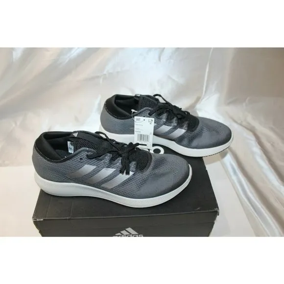 Adidas Women's Edge Flex Running Shoes Grey / Tech Silver Metallic Black SZ 11M