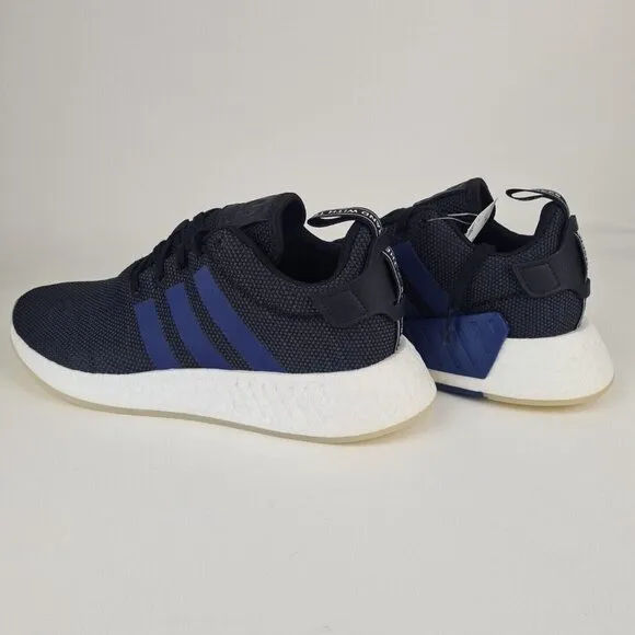 Adidas Women's NMD R2 Sports Sneakers Athletic Shoes Black Blue SZ 9.5