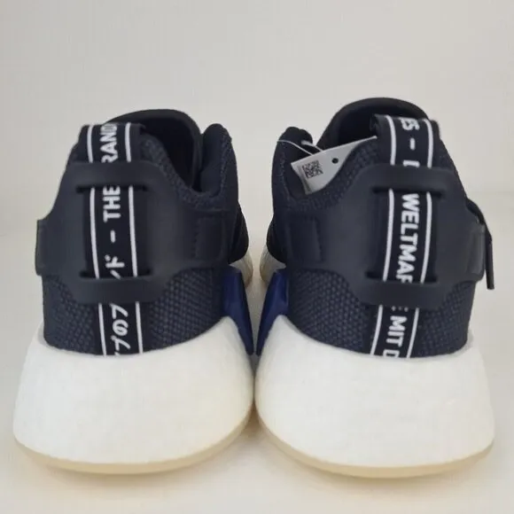 Adidas Women's NMD R2 Sports Sneakers Athletic Shoes Black Blue SZ 9.5