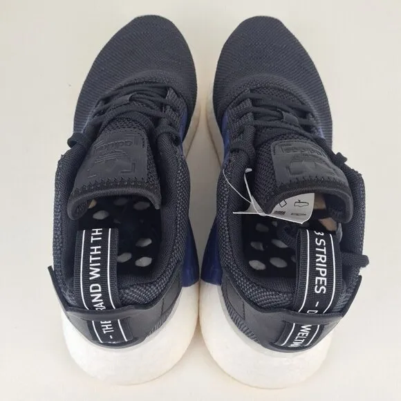 Adidas Women's NMD R2 Sports Sneakers Athletic Shoes Black Blue SZ 9.5