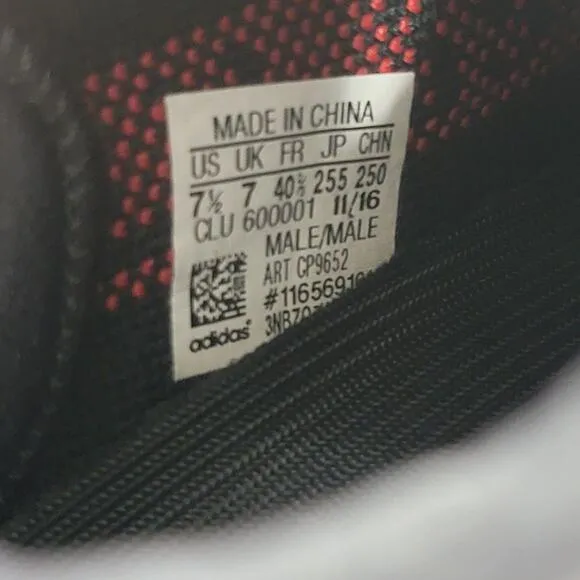 Adidas Yeezy Boost 350 V2 Bred Black Red SPLY Mens Shoes 7.5 -CP9652 Womens 9.5