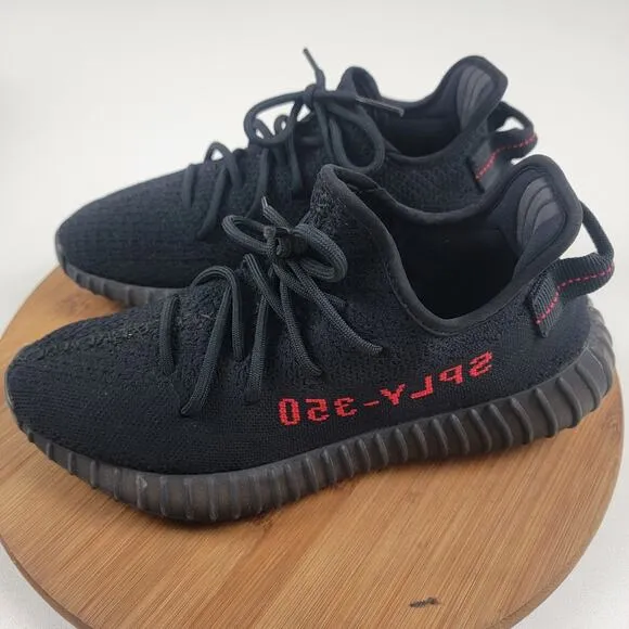 Adidas Yeezy Boost 350 V2 Bred Black Red SPLY Mens Shoes 7.5 -CP9652 Womens 9.5