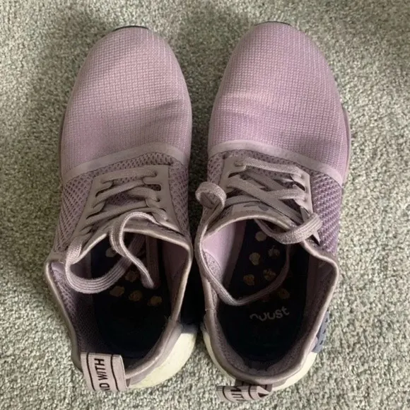 Adidas Boost NMD R1 Athletic Comfy Sneakers Light Purple Lavender Lilac 7.5 8