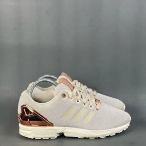Adidas Z X Flux Torsion Cream  Metallic sneaker shoes womens size 8 (mens 6.5)